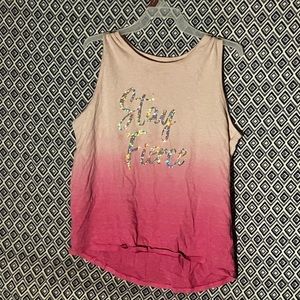 light pink to dark pink gradient tank top